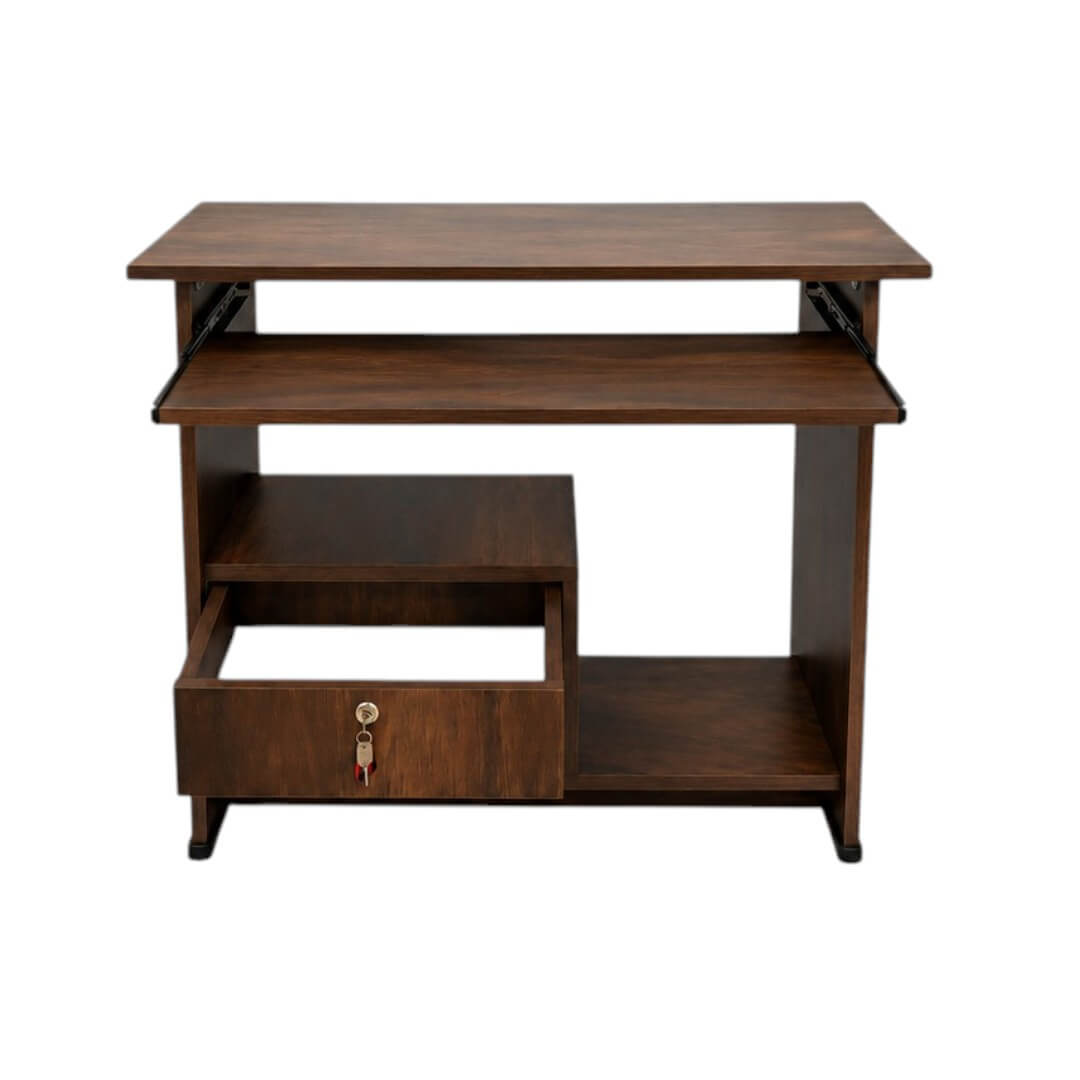 GURU CT-05 Computer Table with Drawer|36X18X30|Walnut||Computer/Study Table
