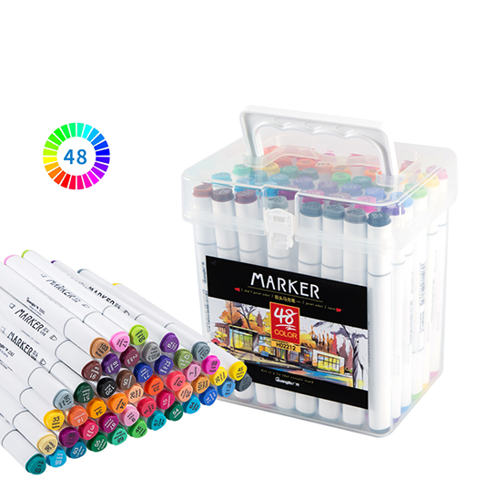 Guangbo Dual Tip Art Markers 48 Colors Set