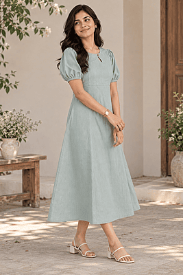 Sage Green Denim Maxi D2
