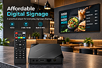 H313 RTC 2GB/16GB Android 10 Signage Media Player โ Slim Case, IR Remote, 2.4G Wi-Fi, OEM Boot Logo H313 RTC 2GB/16GB Android 10 Signage Media Player โ Slim Case, IR Remote, 2.4G Wi-Fi, OEM Boot Logo