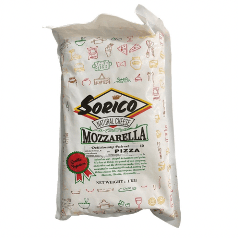 Sorico Mozzarella (Diced) 1 kg (Pack of 2)