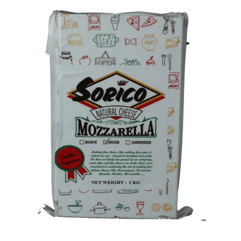 Sorico Mozzarella (Block) 1 kg (Pack of 1)