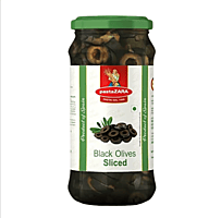 Pasta Zara Black Sliced Olives 450g Glass Jar (Pack of 6)