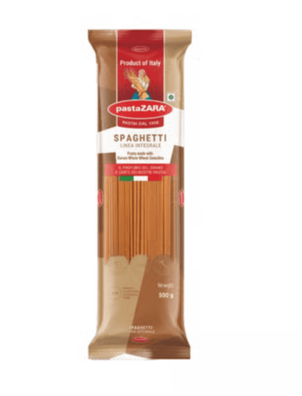 Pasta Zara Whole Wheat Spaghetti 500g (Pack of 20)