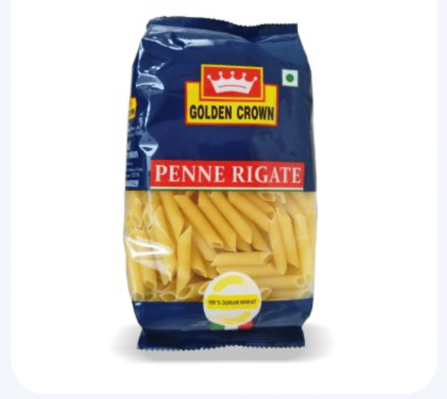 Golden Crown - Penne Rigate Pasta, 500 gm (Pack of 1)