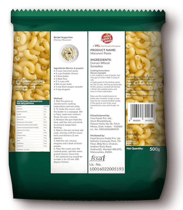 Sunbay - Macaroni Pasta, 500 gm (Pack of 1)