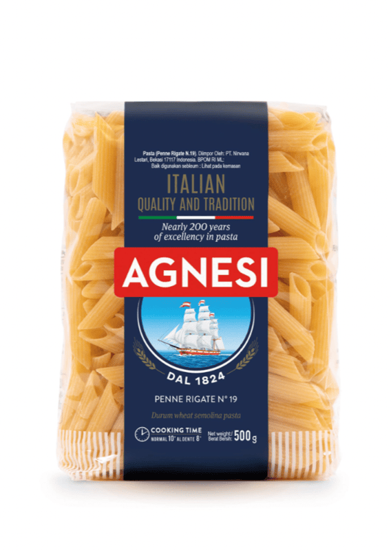 Agnesi - Penne Rigate Pasta, 500 gm (Pack of 1)