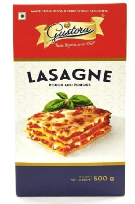 Gustora - Lasagna Pasta Sheet, 500 gm (Pack of 1)
