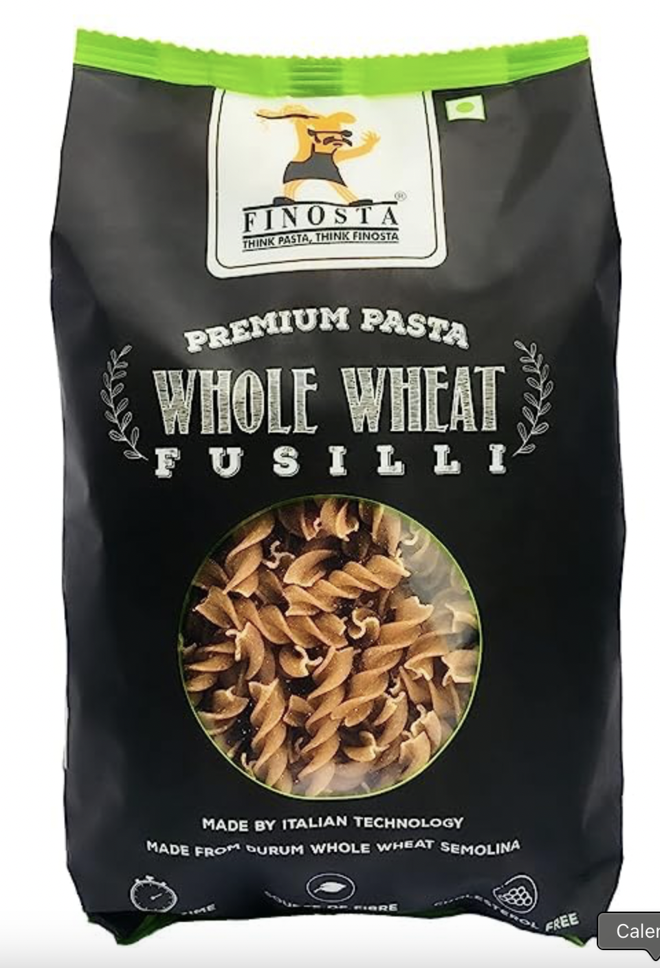 Finosta - Fusilli Pasta Whole Wheat, 500 gm (Pack of 1)
