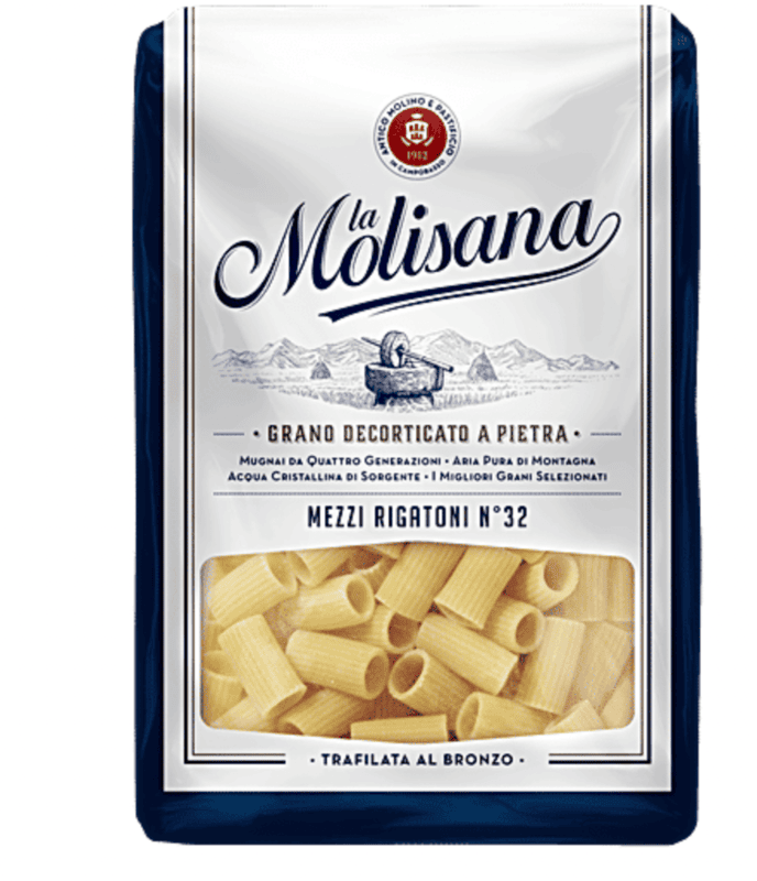 La Molisana - Mezzi Rigatoni Pasta No. 32, 500 gm (Pack of 1)