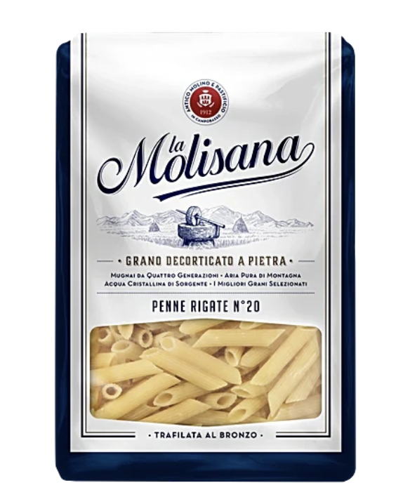 La Molisana- Penne Rigate Pasta No. 20, 500 gm (Pack of 1)