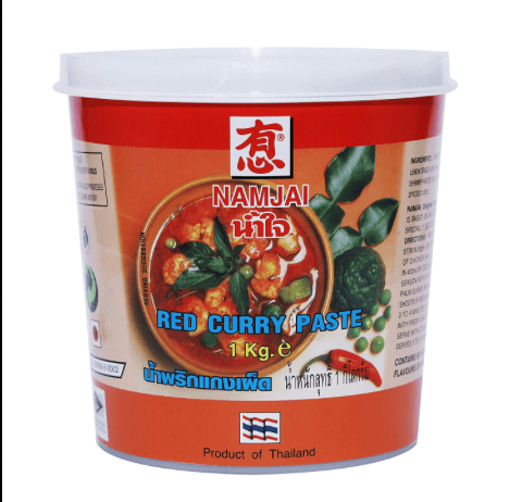 Namjai - Red Curry Paste (Veg), 1 Kg (Pack of 1)