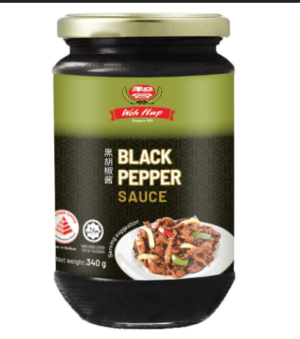 Woh Hup - Black Pepper Sauce, 340 gm (Pack of 1)