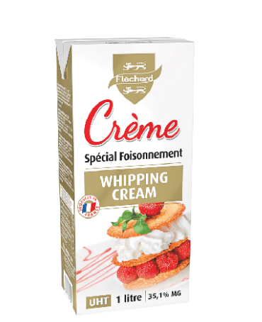 Flechard - Whipping Cream, 1 L (Pack of 1)