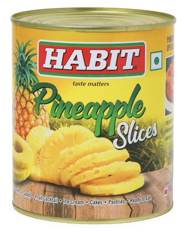 Habit - Pineapple Sliced, 850 gm (Pack of 1)