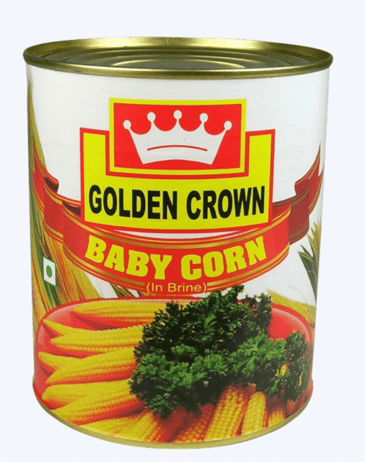 Golden Crown - Baby Corn (In Brine), 800 - 850 gm (Pack of 1)