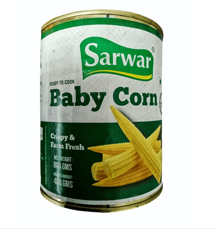Sarwar - Baby Corn, 800 gm (Pack of 1)