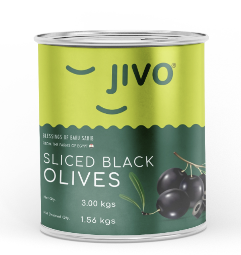 Jivo - Sliced Black Olives, 3 Kg (Pack of 1)