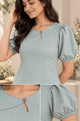 Sage Green Denim Maxi D2