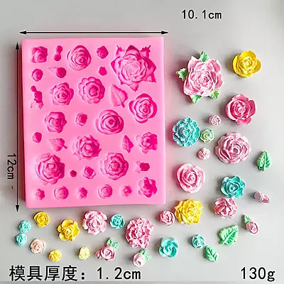 Silicon Mold Candle 3D Rose Garden 32 Cavity