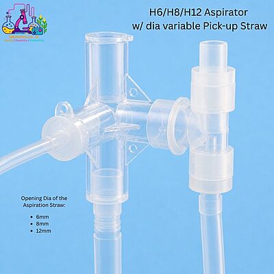 H6/H8/H12 Aspirator w/ dia variable Pick-up Straw