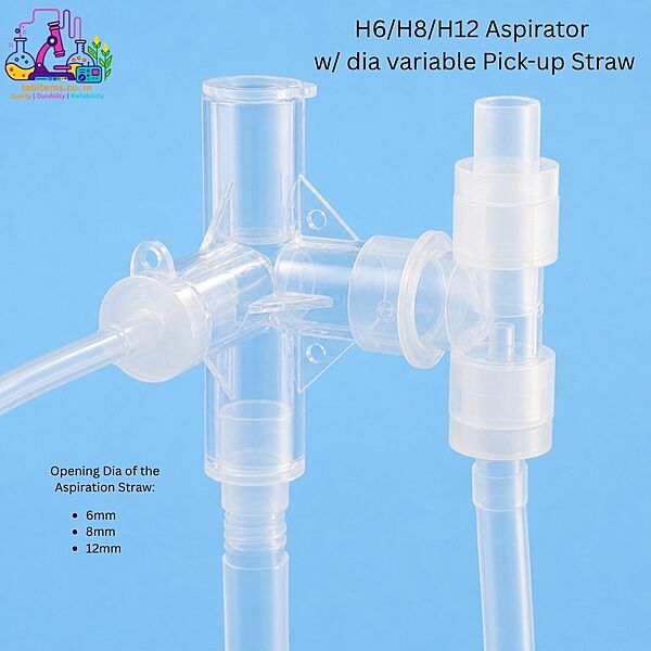 H6/H8/H12 Aspirator w/ dia variable Pick-up Straw