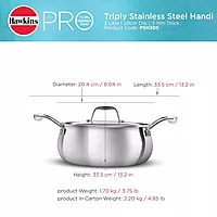 HAWKINS PRO TRI PLY SS HANDI 3L SS LID PSH30S