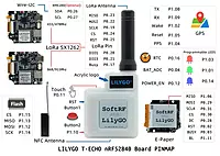 LILYGO TTGO T-Echo SoftRF NRF52840 SX1262 433 MHZ Lora Module