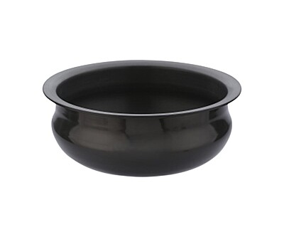 Granny Kitchen India Gold Hard Anodized Uruli Set of 6 | Traditional Black Cookware