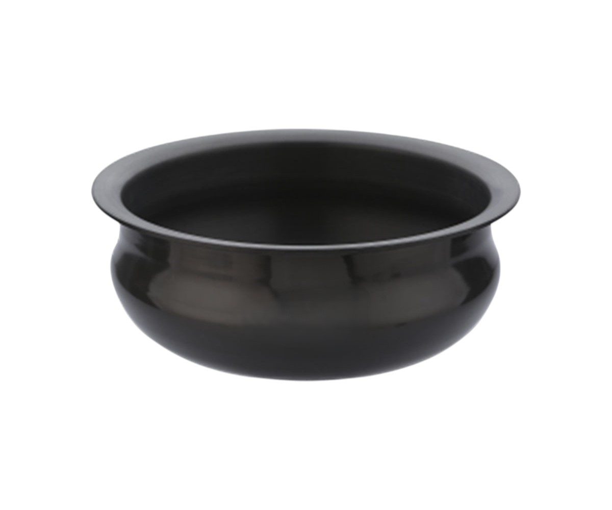 Onions India Gold Hard Anodized Uruli Set of 6 | Traditional Black Cookware | Durable Anodized Aluminum