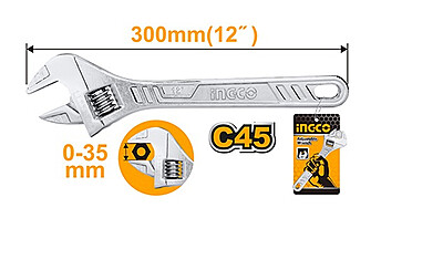 INGCO Adjustable Wrench HADW131122 (300mm)