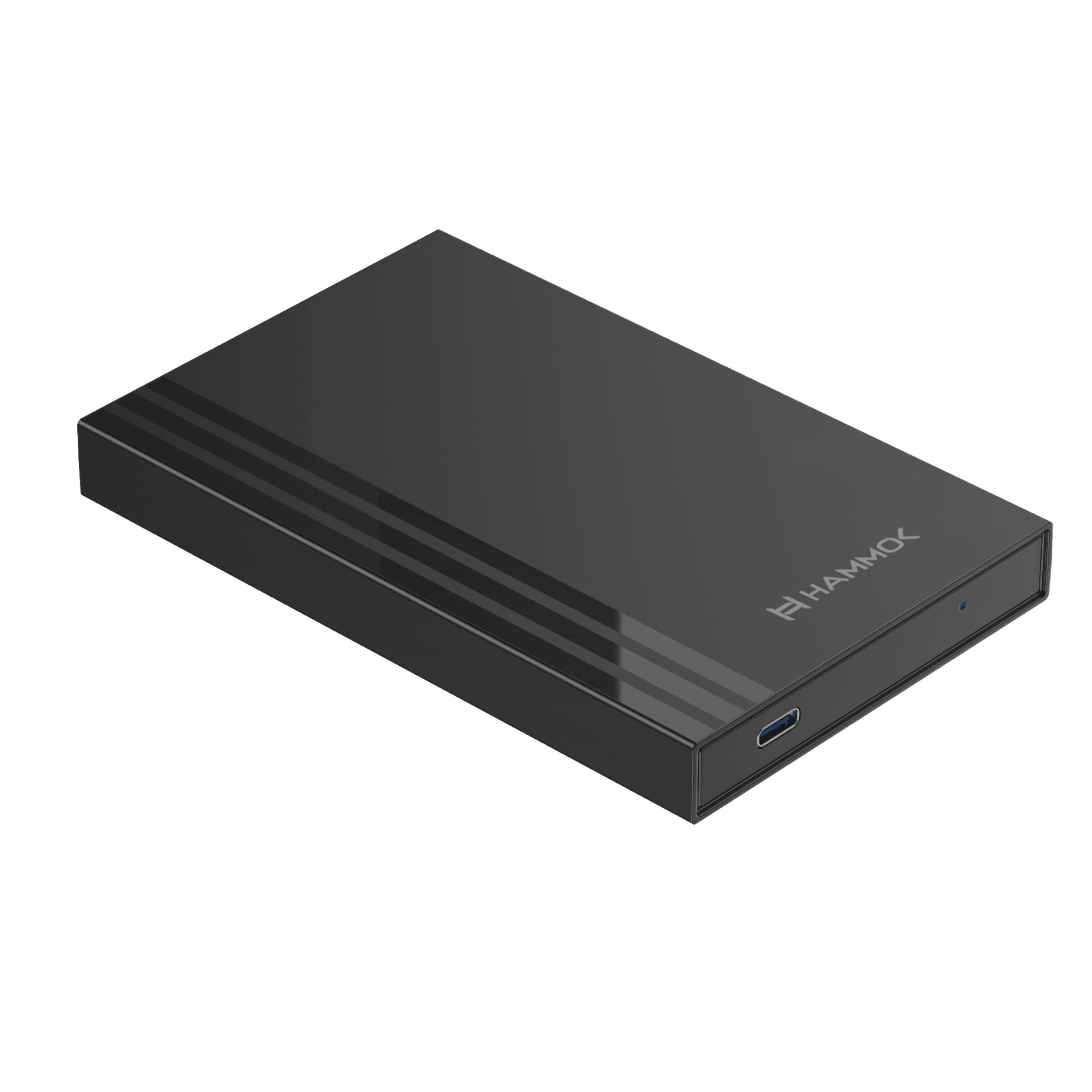HAMMOK | HUGO USB-C 3.1 | SATA HDD CASE| 2.5” SATA |UPTO 6 TB SUPPORT | MATTE BLACK