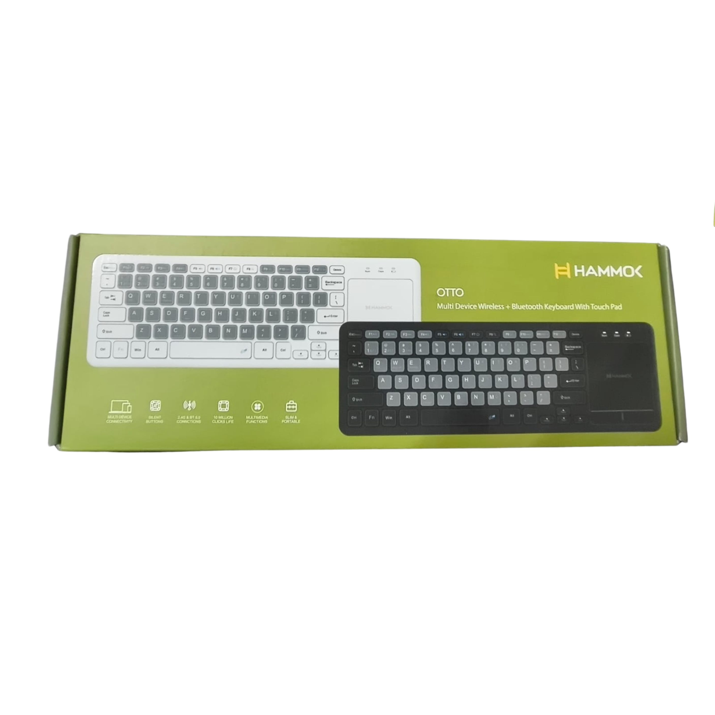 HAMMOK| OTTO MULTI DEVICE | WIRELESS, BLUETOOTH KEYBOARD WITH TOUCHPAD |WHITE