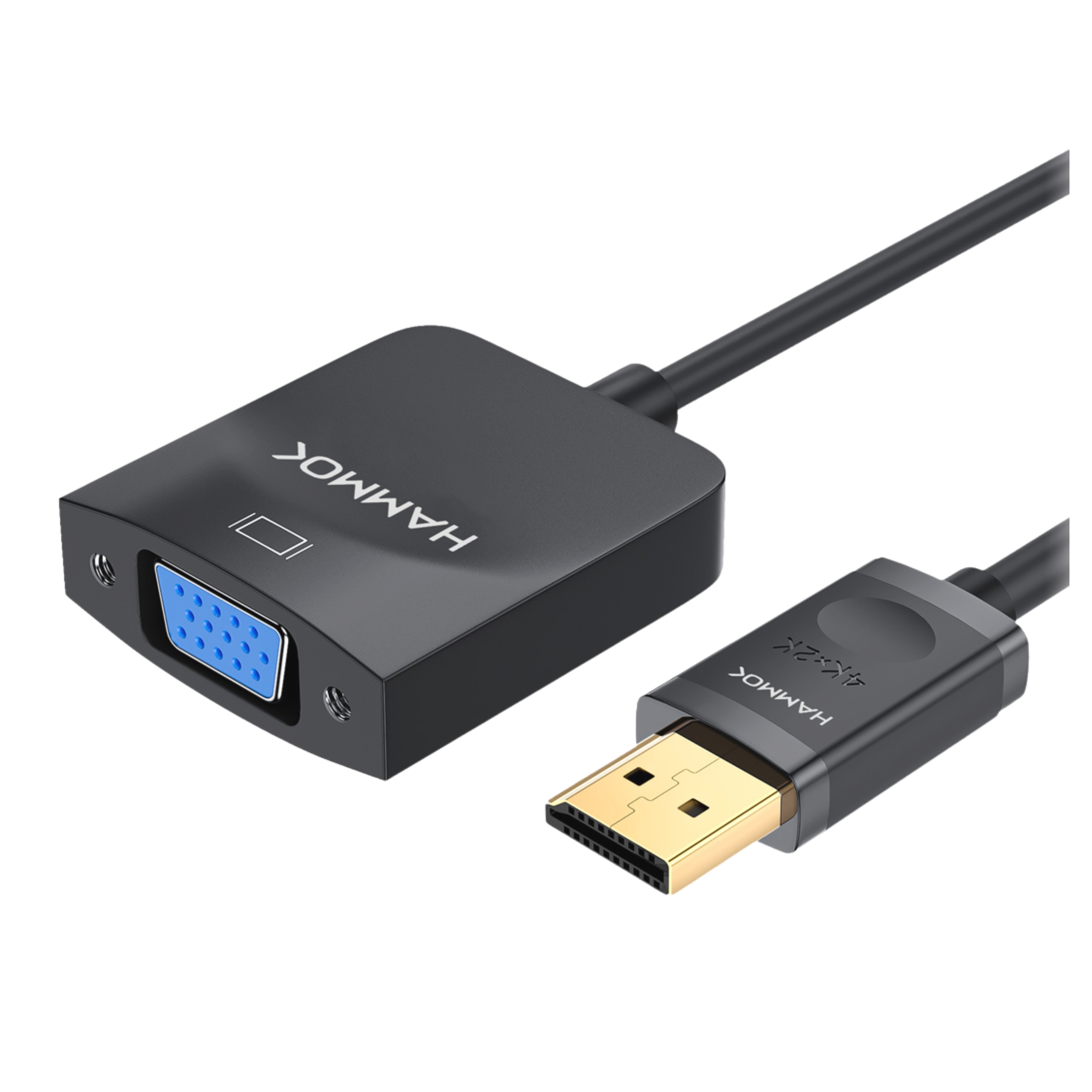 HAMMOK | PARKER | DP TO VGA ADAPTER | STABLE SIGNAL TRANSMISSION | PLUG & PLAY | BLACK