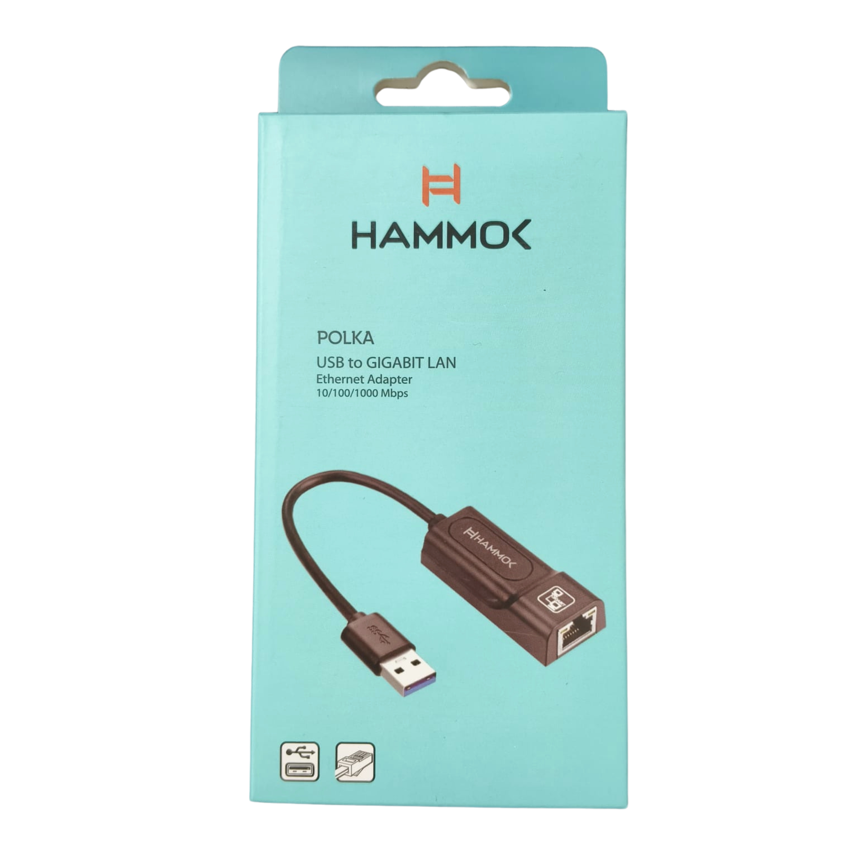 HAMMOK| POLKA | USB TO GIGABIT ETHERNET ADAPTER| UAB TYPE-A| COMPATIBLE WITH USB 2.0 | BLACK HAMMOK| POLKA | USB TO GIGABIT ETHERNET ADAPTER| UAB TYPE-A| COMPATIBLE WITH USB 2.0 | BLACK