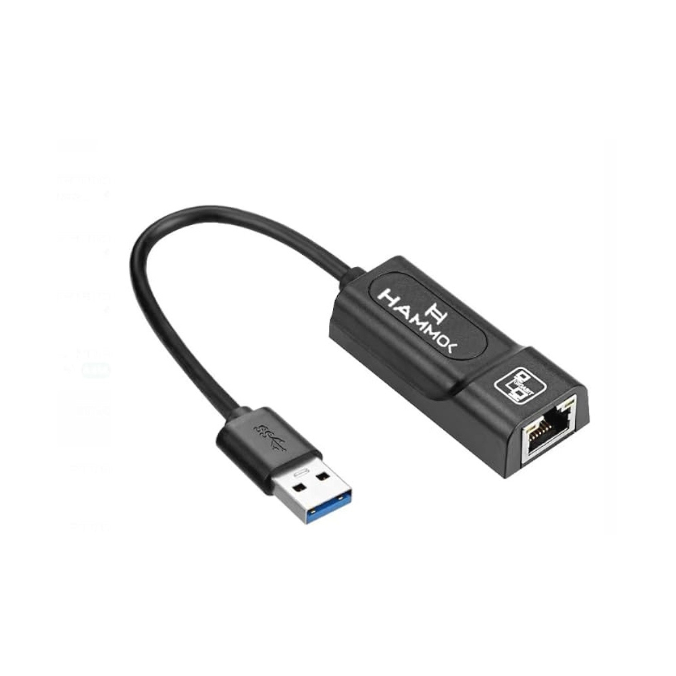HAMMOK| POLKA | USB TO GIGABIT ETHERNET ADAPTER| UAB TYPE-A| COMPATIBLE WITH USB 2.0 | BLACK HAMMOK| POLKA | USB TO GIGABIT ETHERNET ADAPTER| UAB TYPE-A| COMPATIBLE WITH USB 2.0 | BLACK