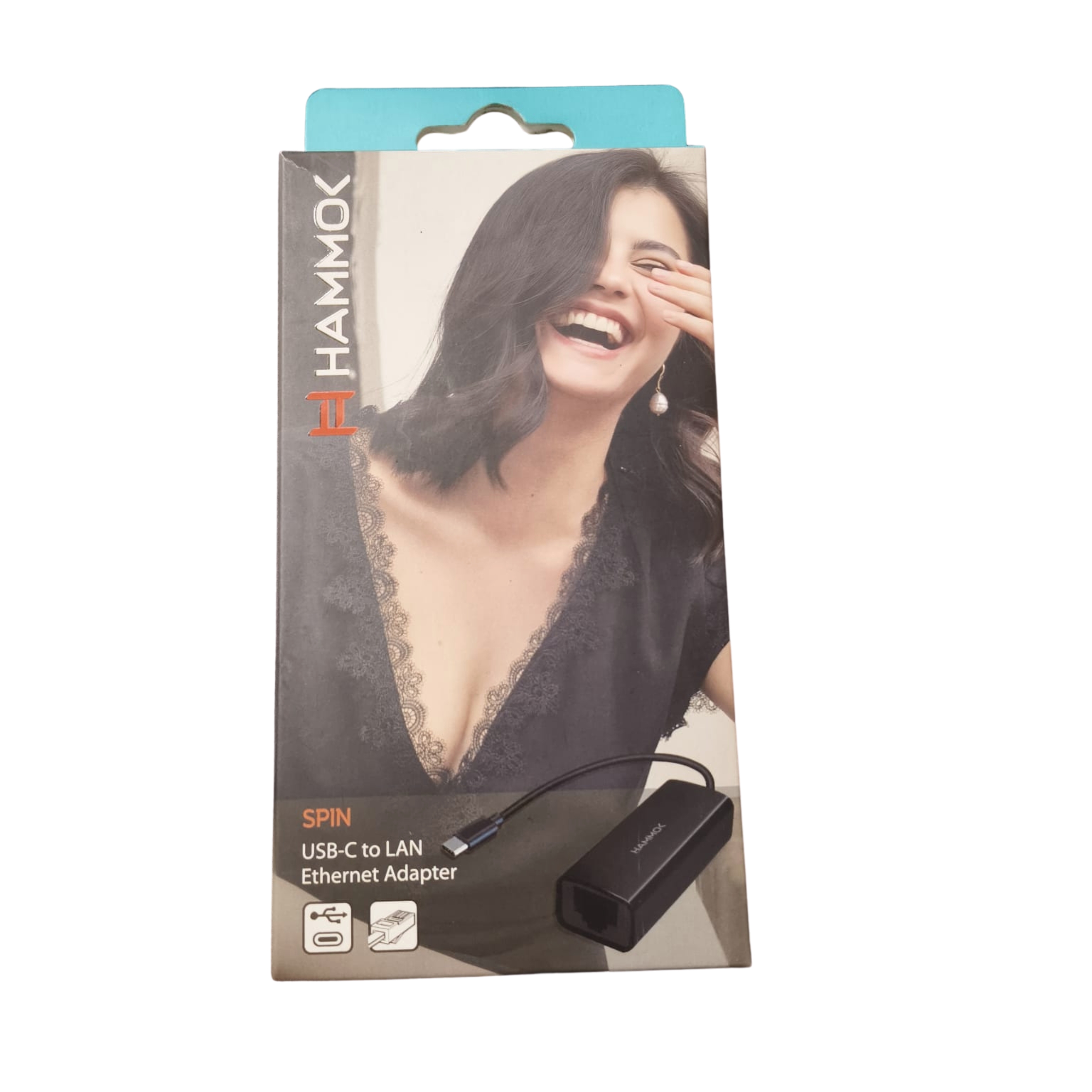 HAMMOK| SPIN USB -C TO LAN| ETHERNET ADAPTER| BLACK
