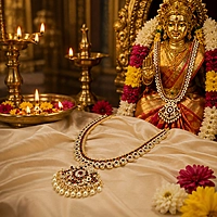 Divine Traditional Stone Haram for God and Goddess Alankaram