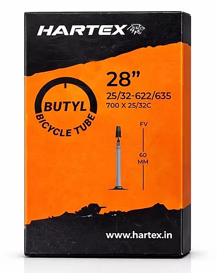 HARTEX RACE ROAD BIKE INNER TUBE 700X 25 /32 60MM PRESTA VALVE