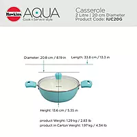 HAWKINS AQUA DFP CASSEROLE INDU 2L WITH G/L IUC20G