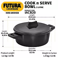 HAWKINS HA FUTARA IC CNS BOWL 2L WITH LID IACB20