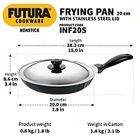 HAWKINS IC NS FRYING PAN 20CM SS LID INF20S