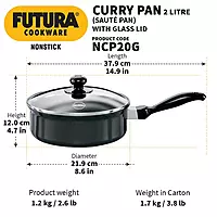 HAWKINS NS CURRY PAN 2L SS LID (NCP20G)