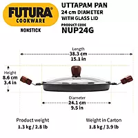 HAWKINS NS UTTAPAM PAN WITH GLASS NUP24G