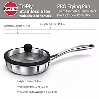 HAWKINS PRO TRI PLY SS FP 18CM G LID PSNF18G