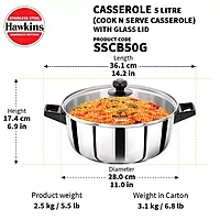 HAWKINS SS CN CASSERO 5L/28CM SSCB50G