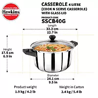 HAWKINS SS CNS CASSERO 4L 24CM SSCB40G