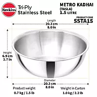 HAWKINS SS TRI PLY METRO KADAI 1.5L SSTA15