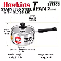 HAWKINS T PAN WITH LID SS 2L SST20G