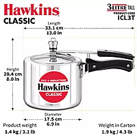 HAWKINS TALL IC CLASSIC PRESSURE COOKER 3LTR ICL3T
